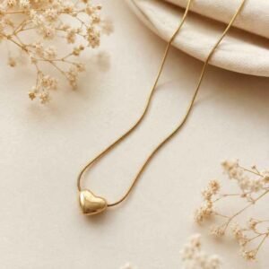 Gold Heart Pendant Necklace