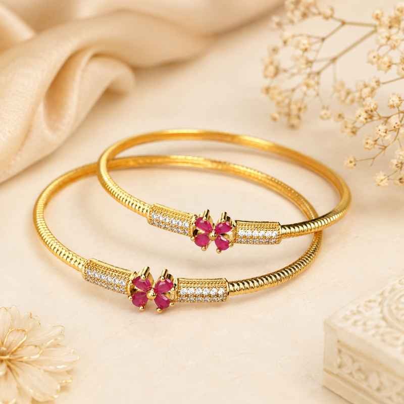 Floral Bangle Set