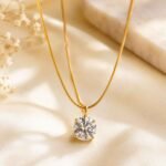 Gold Crystal Pendant Necklace