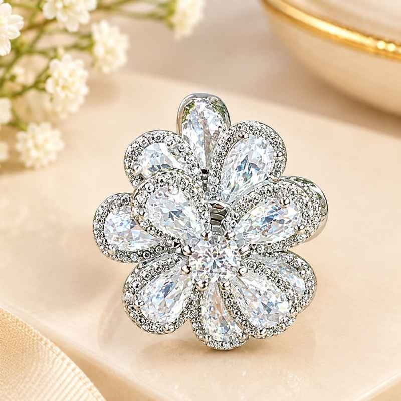 Floral Statement Ring for Women